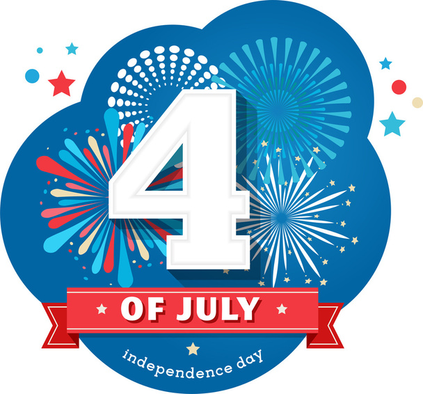 Feliz día de la independencia Estados Unidos de América, 4 de julio
 - Vector, Imagen