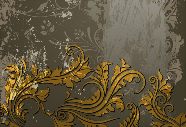 Grunge floral background - Vektor, Bild
