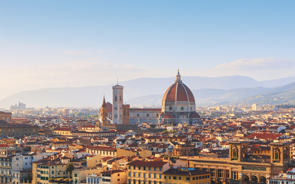 Прекрасний вид на міський пейзаж Флоренції у фоновому режимі гуманітарного права - Фото, зображення