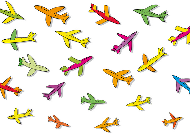 Many planes - Διάνυσμα, εικόνα