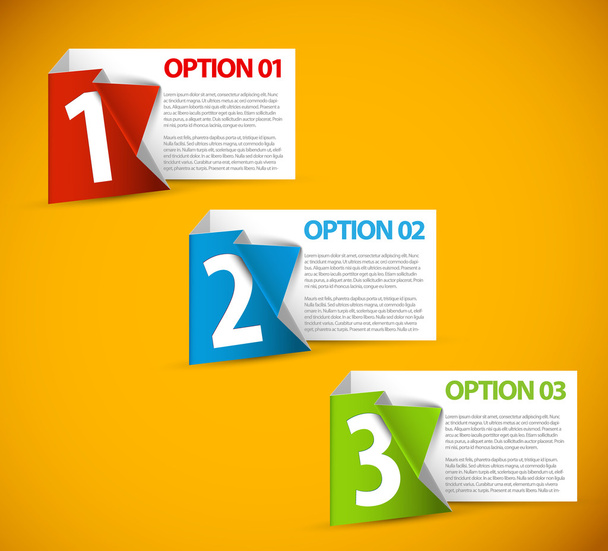 One two three - vector paper options - Vector, Image