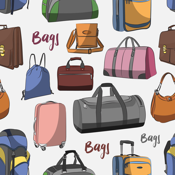 Different bags set pattern - Vecteur, image