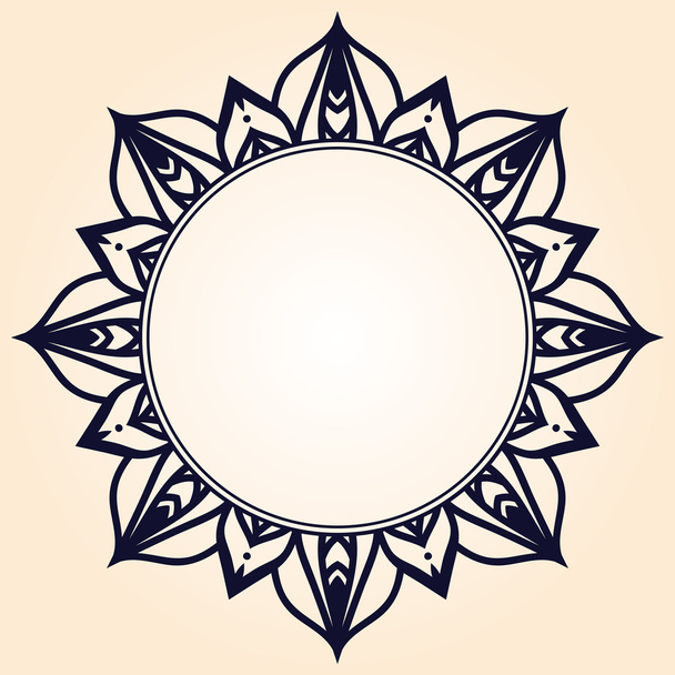 Vector frame in shape of a circle. Ornate element for design.  - Vettoriali, immagini