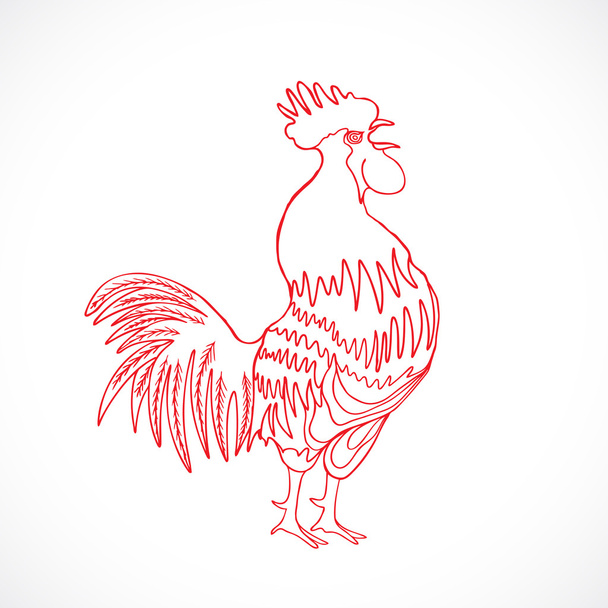 Chinese zodiac rooster design element  - Vetor, Imagem