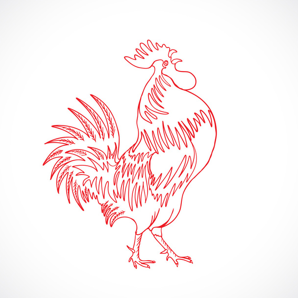 Chinese zodiac rooster design element  - ベクター画像