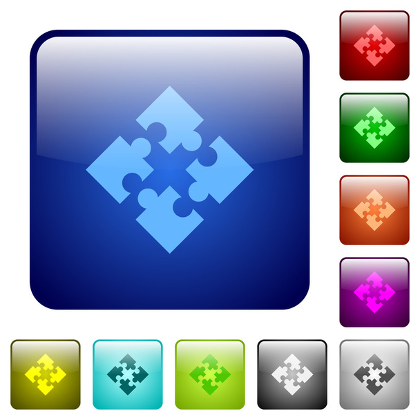 Kleur modules vierkante knoppen - Vector, afbeelding