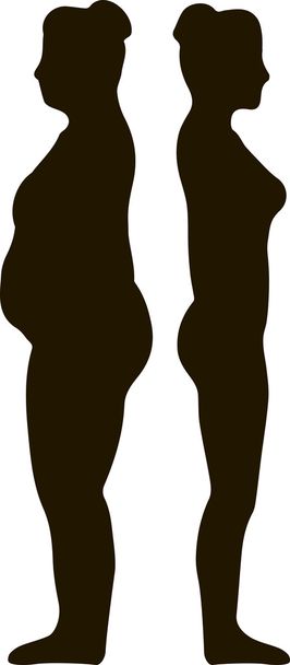 Потеря веса женщиной
 - Вектор,изображение