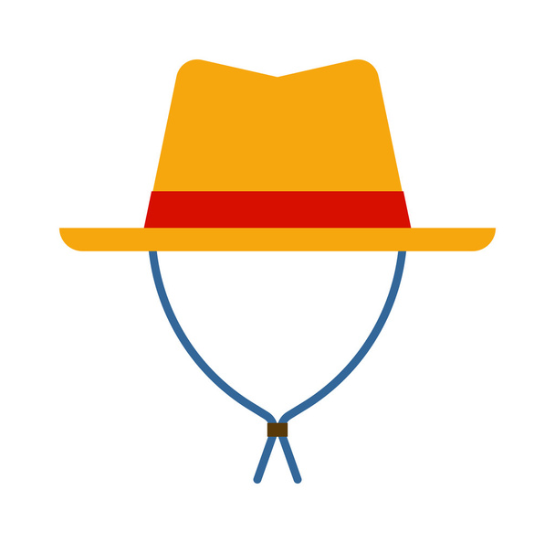 Καουμπόη σερίφης δερμάτινο καπέλο - Διάνυσμα, εικόνα