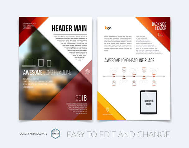 Brochure template layout, cover design annual report, magazine,  - Vector, Image