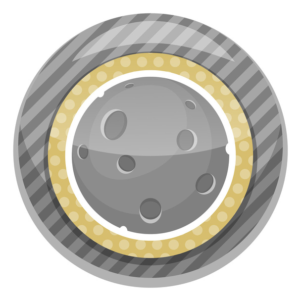 Moon colorful icon - Vector, Image