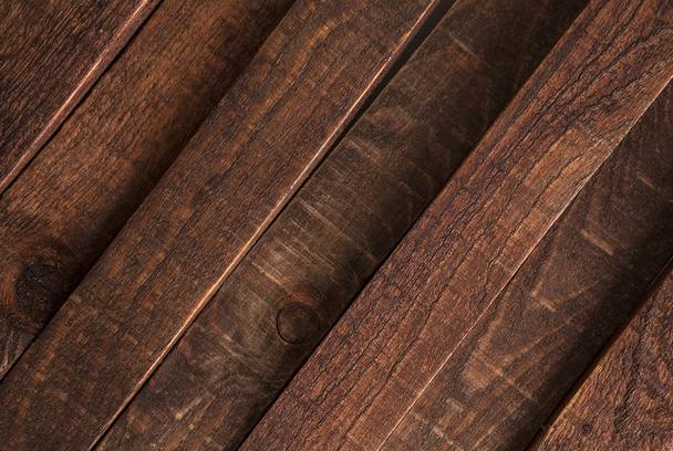 Diagonální tmavé dřevěné textury, hnědé pozadí staré dřevo prkna. - Fotografie, Obrázek