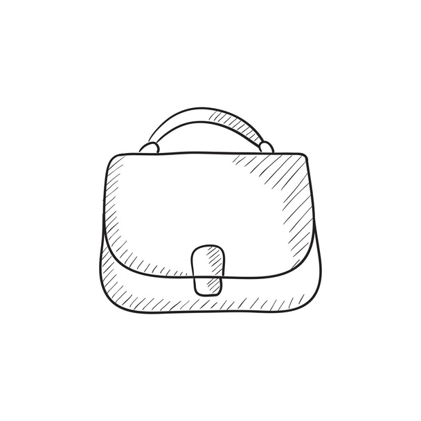 Female handbag sketch icon. - Wektor, obraz