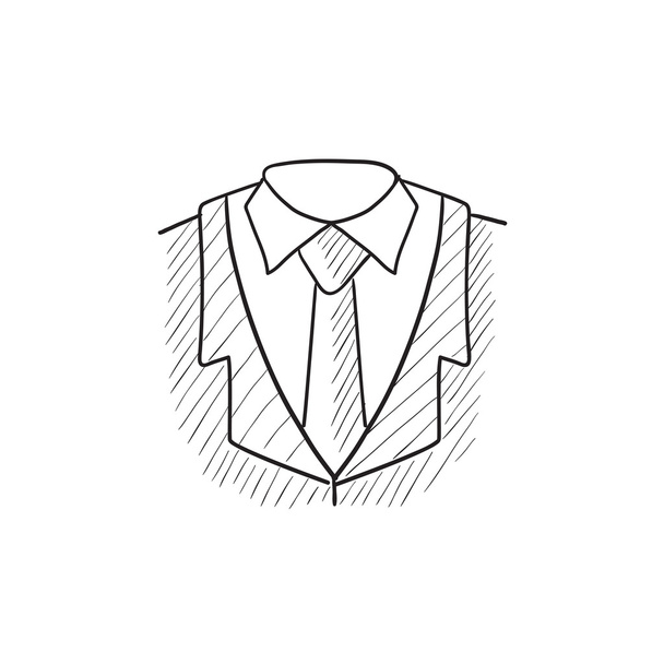 Male suit sketch icon. - Вектор, зображення