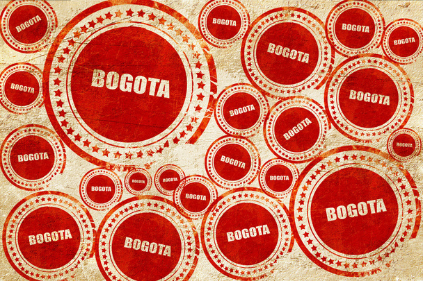 bogota, red stamp on a grunge paper texture - Foto, imagen