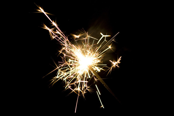 Close up van sparkler verlicht - Foto, afbeelding