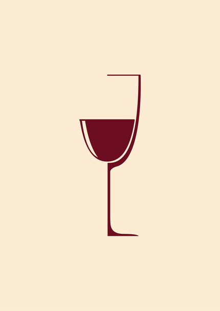 wijnglas - Vector, afbeelding