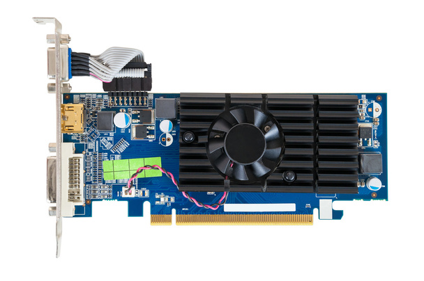 Computer graphics card on white background - Photo, Image