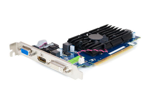 Computer graphics card on white background - Photo, Image