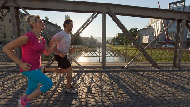 Olgun çift jogging - Fotoğraf, Görsel