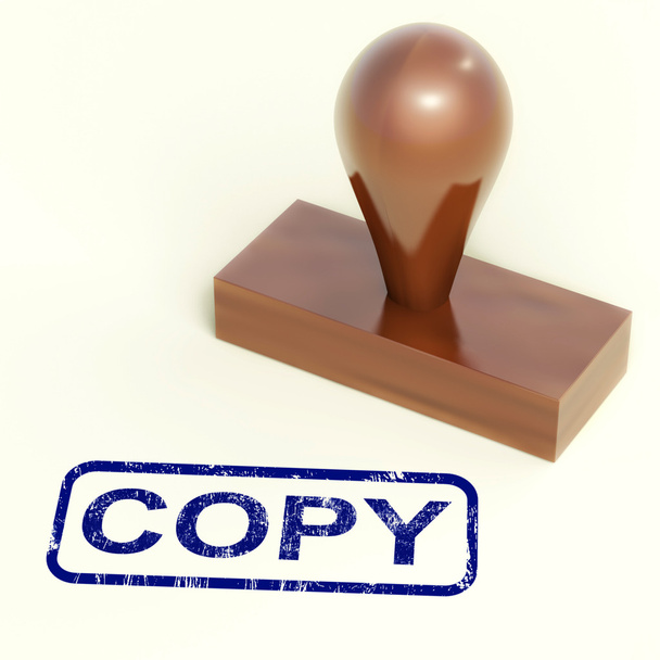 Copiar o selo de borracha mostra duplicado replicar ou reproduzir
 - Foto, Imagem