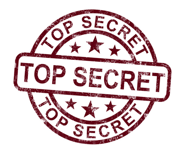 Carimbo secreto superior mostra correspondência privada classificada
 - Foto, Imagem