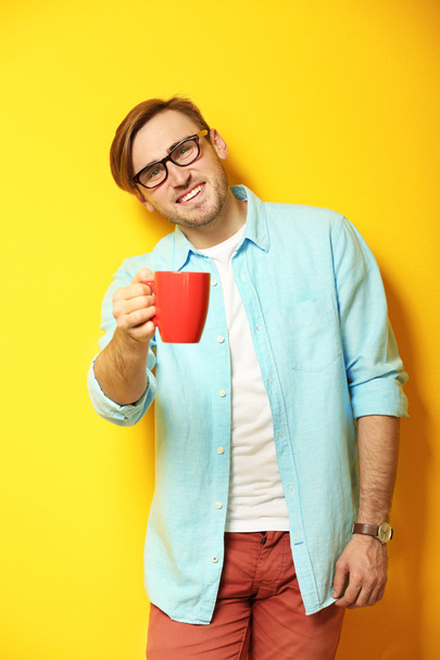 man with cup of coffee - Fotó, kép