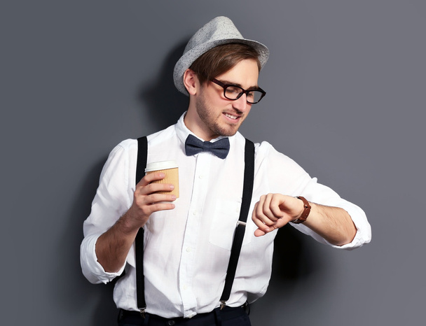 man with cup of coffee - Photo, Image
