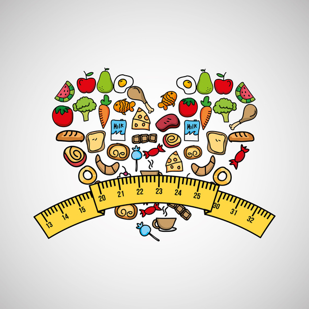 healthy diet design - Vector, Image