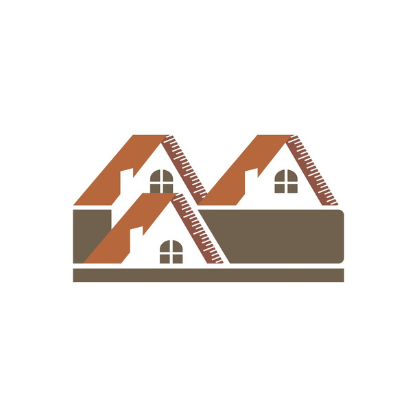 Логотип архитектуры здания дома иконка вектор
 - Вектор,изображение