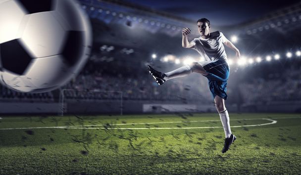 Soccer forward player - Foto, Bild