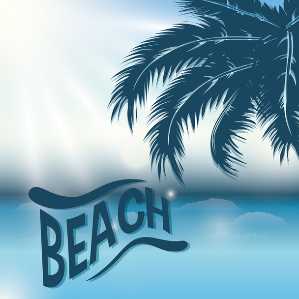 Beach design. Summer icon.  Colorful Illustration , vector - Vector, Imagen