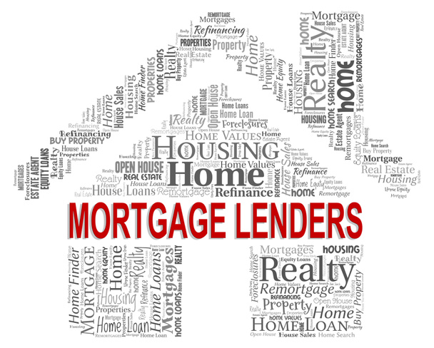 Hypothekenkreditgeber gibt Eigenheimdarlehen und Bankgeschäfte an  - Foto, Bild
