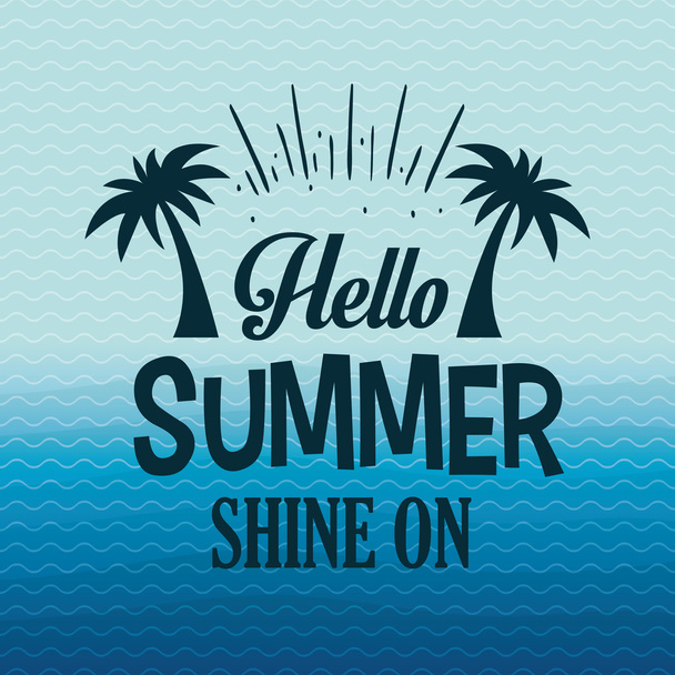 Summer time design. Vacation icon. Beach concept - Vector, Image