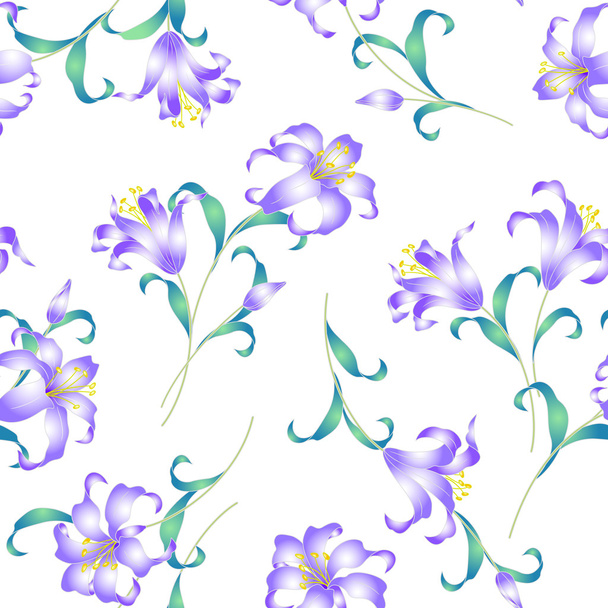 Japanese style lily pattern - Vektor, kép