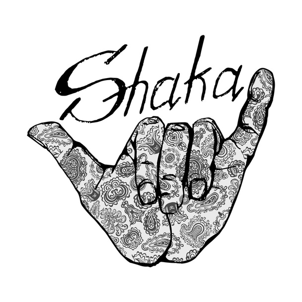 Διάνυσμα σερφ sumbol shaka - Διάνυσμα, εικόνα