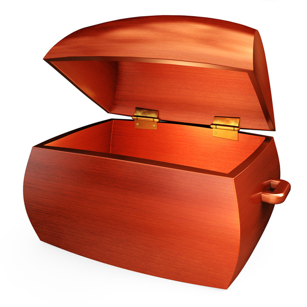 Wooden treasure chest - Fotoğraf, Görsel