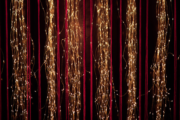 abstract of hanging fairy lights  - Photo, Image