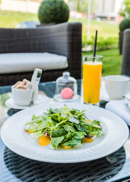 delicious breakfast on the terrace - Фото, изображение