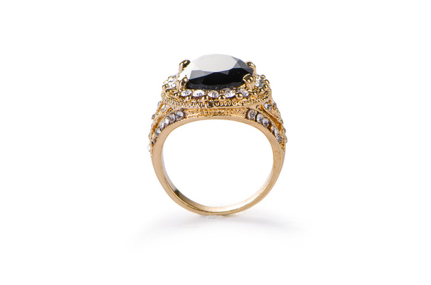 Ювелирное кольцо изолировано на белом - Фото, изображение