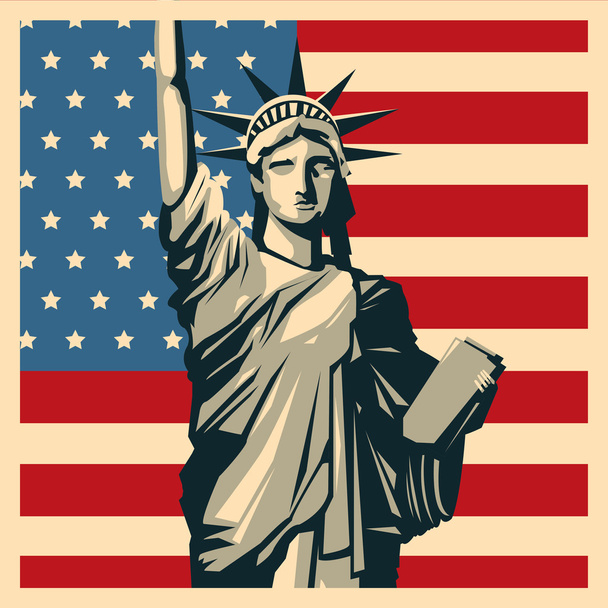 USA konstrukce. Americká ikona. Plochý ilustrace - Vektor, obrázek