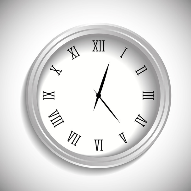 Time design. Clock icon. Flat illustration - Vector, Imagen