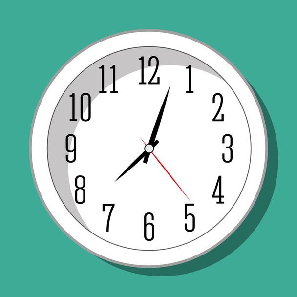 La conception du temps. Icône horloge. Illustration plate
 - Vecteur, image