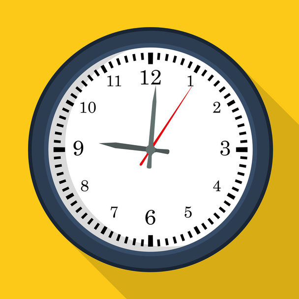 Diseño de tiempo. Icono del reloj. Ilustración plana
 - Vector, imagen