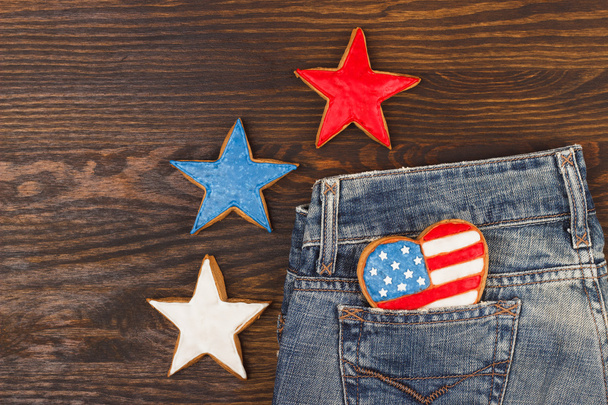Çerez cebinde Amerikan vatansever renklerle - Fotoğraf, Görsel