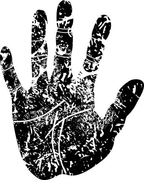 Stampa nera di una mano
 - Vettoriali, immagini