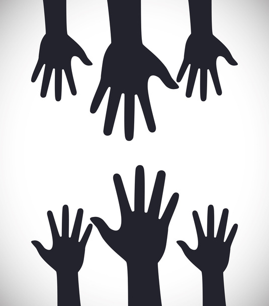 Help design. human hand icon. Flat illustration , vector - Vector, Image
