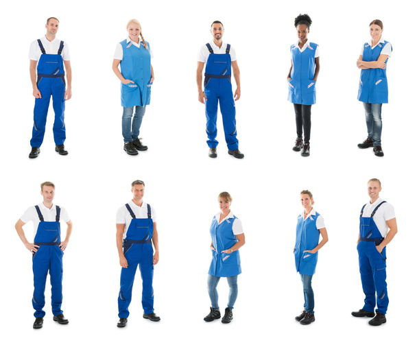 Set Of Janitors in uniform - Фото, изображение