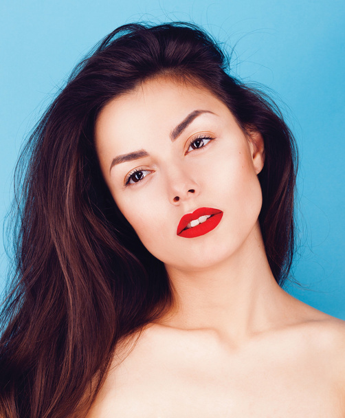 model with red lips - Foto, afbeelding