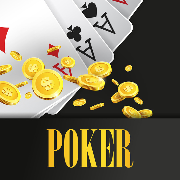Poker poster template - Vettoriali, immagini