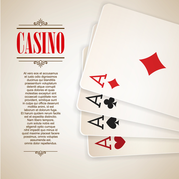 Casino poster template - Vektör, Görsel